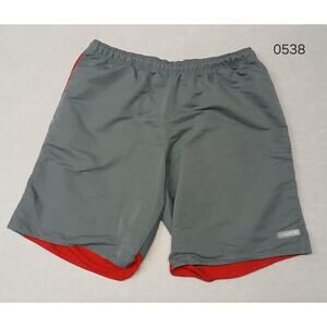 Nike (2XL) Red & Grey Dri Fit Sports Casual Mens Shorts